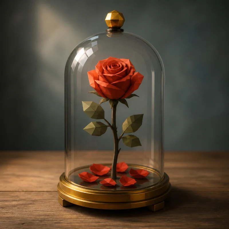 Campana con rosa